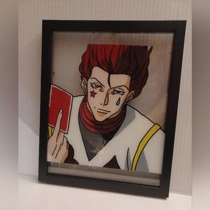 Hisoka Morow (Hunter X Hunter) Anime Glass Painting - 8x10 Photo frame